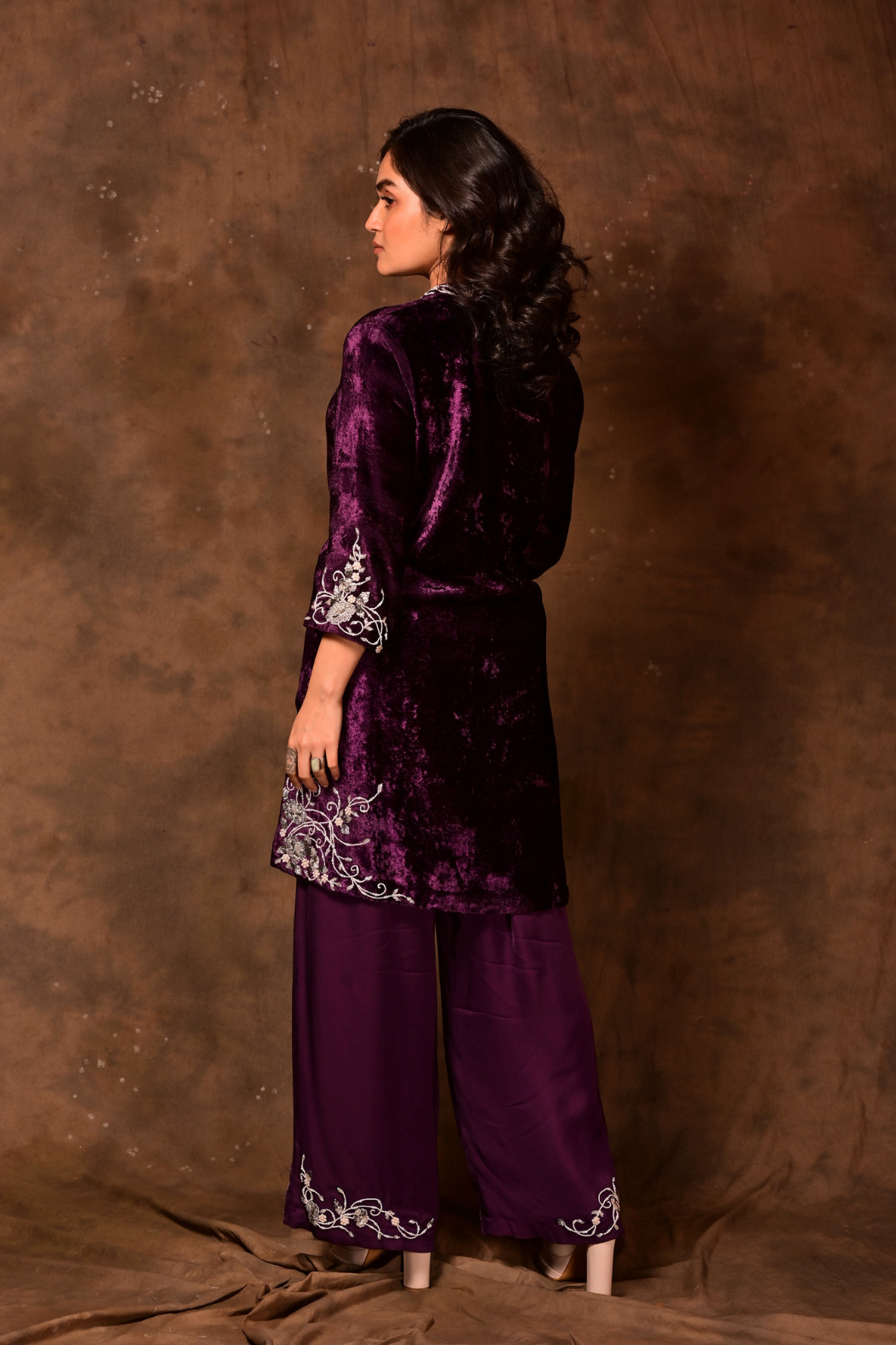 Voilet Velvet Co-ord Set