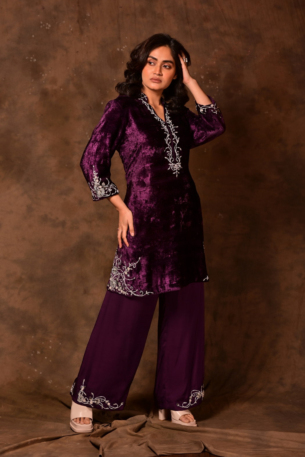 Voilet Velvet Co-ord Set