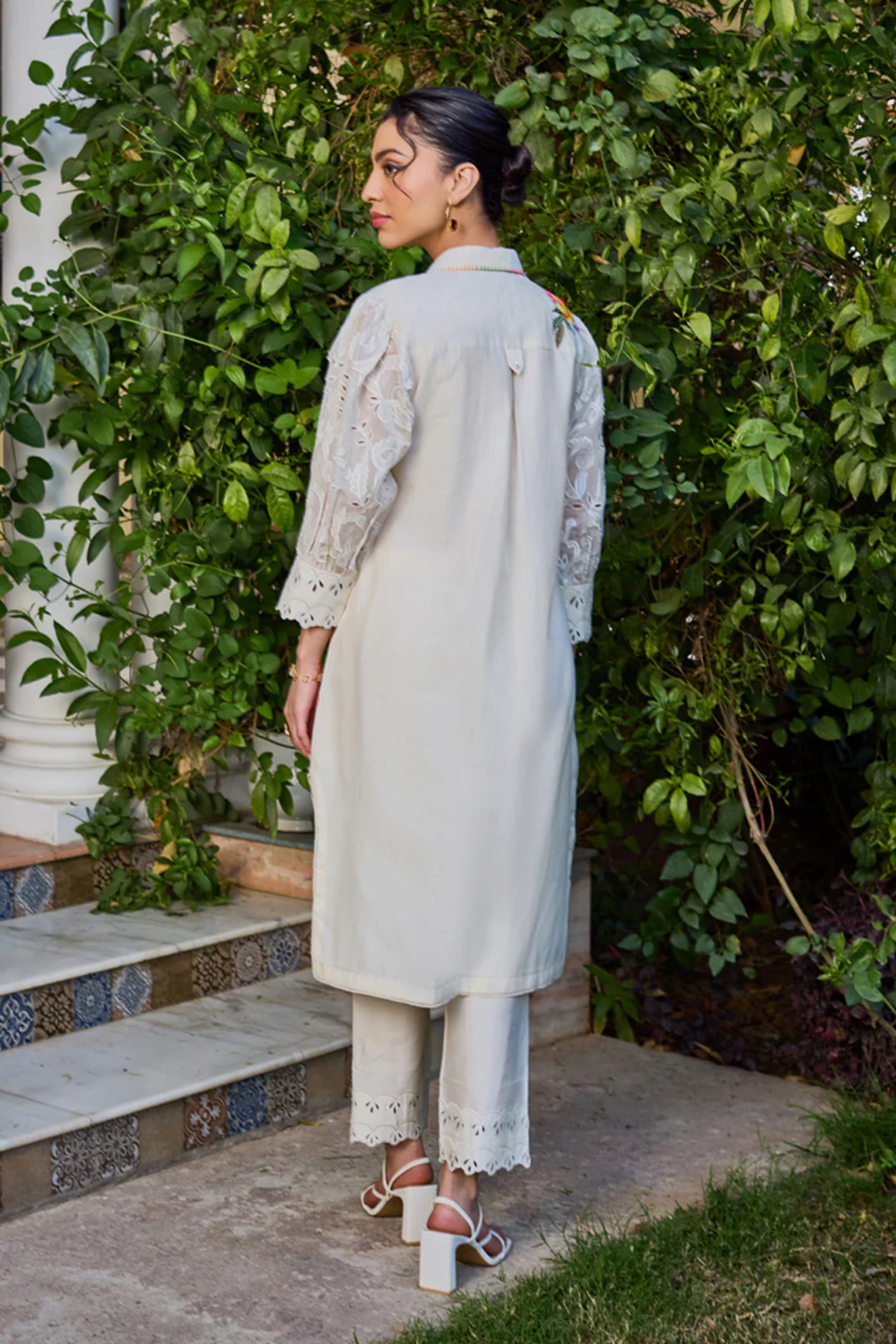 Sama Button Down Ivory Co-ord Set