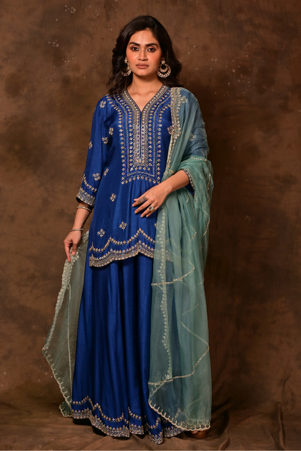 Inara Periwinkle Sharara Set
