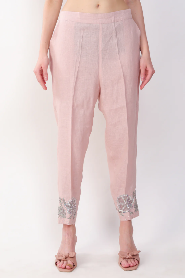 Light Pink Sequin Embroidery Co-ord Set