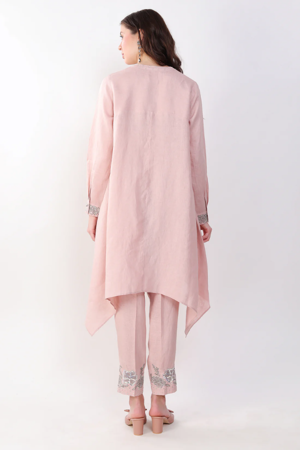 Light Pink Sequin Embroidery Co-ord Set