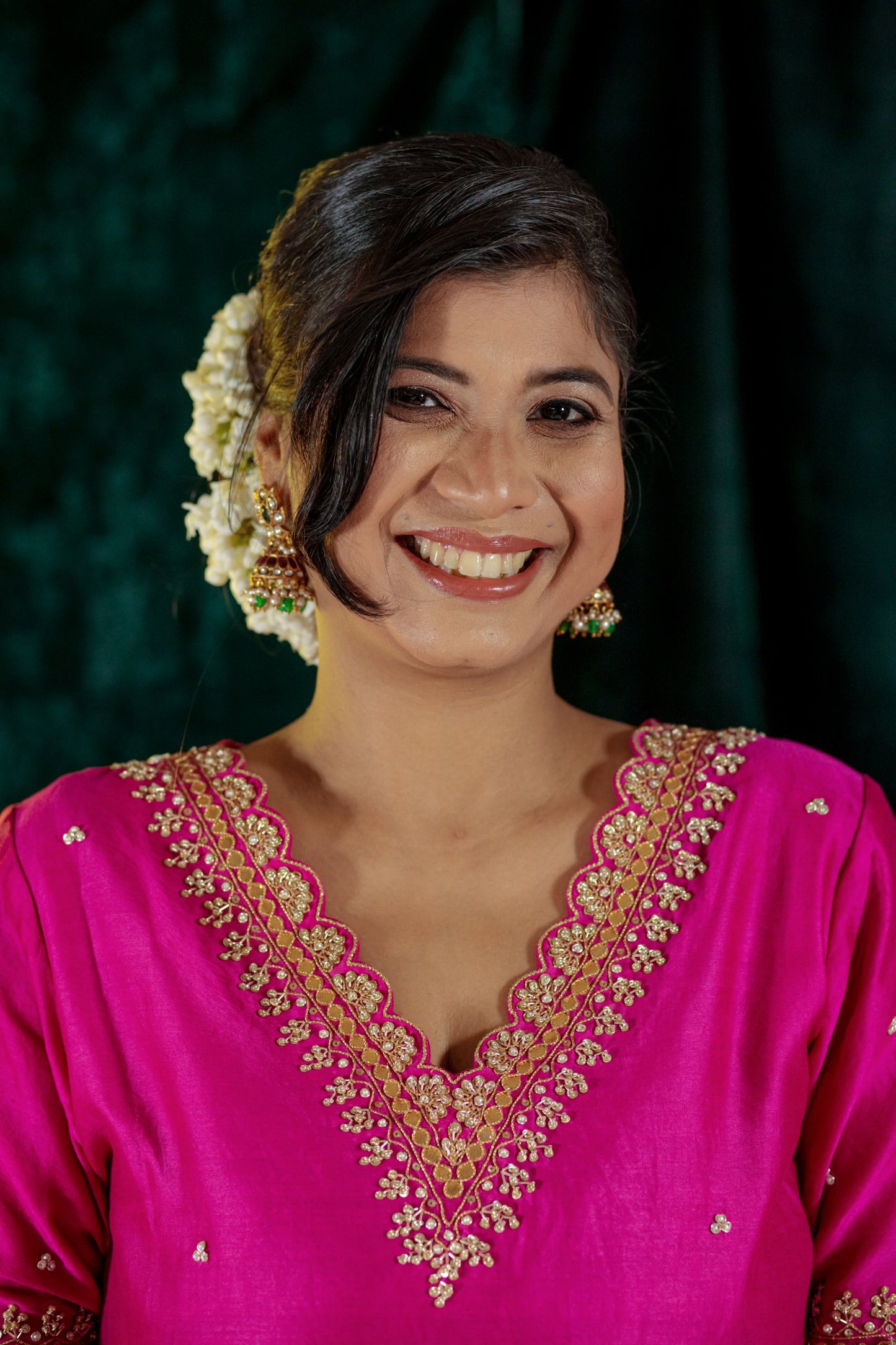 Fuschia Gota Patti Kurta Set