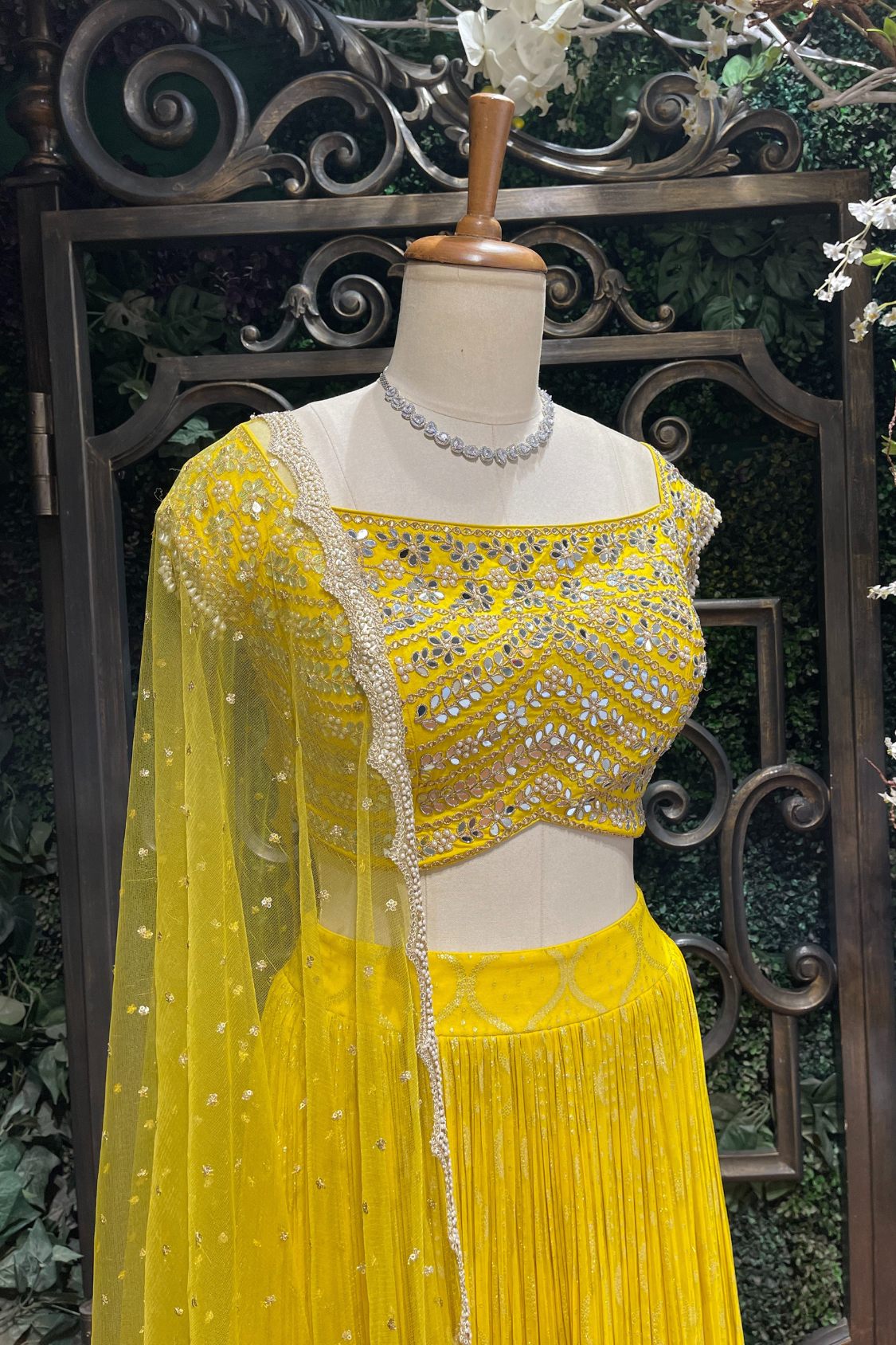 Yellow Embroidered Lehenga Set