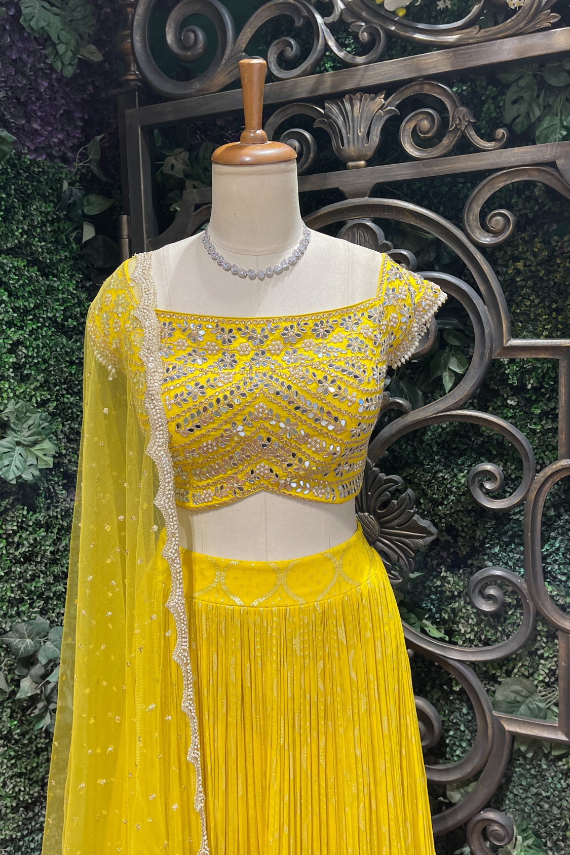 Yellow Embroidered Lehenga Set