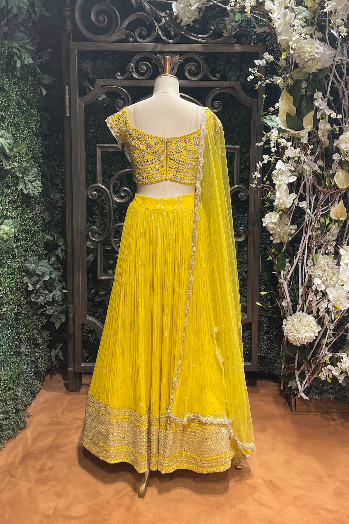 Yellow Embroidered Lehenga Set