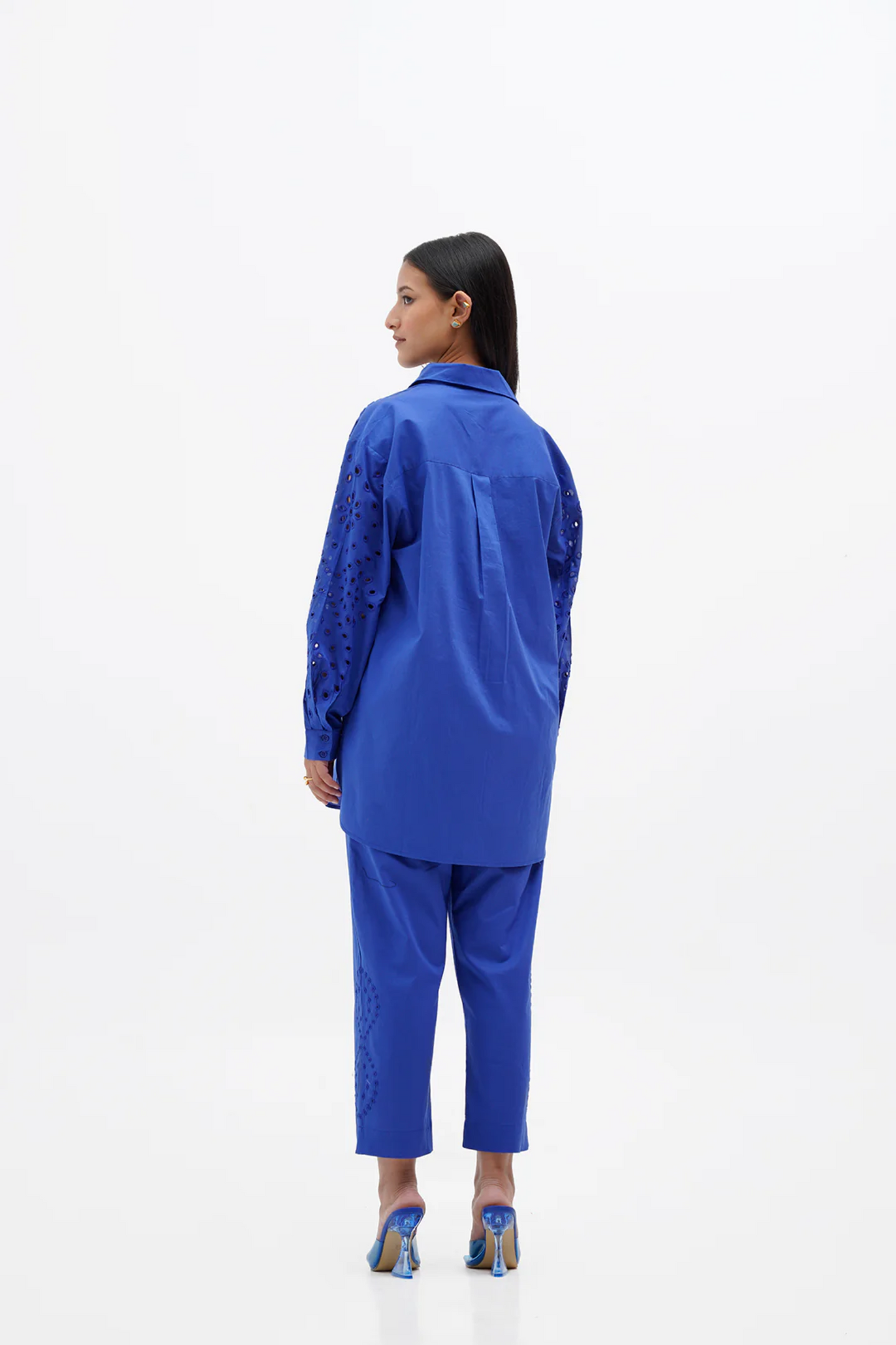 Isabella Electric Blue Lustrous Co-ord Set