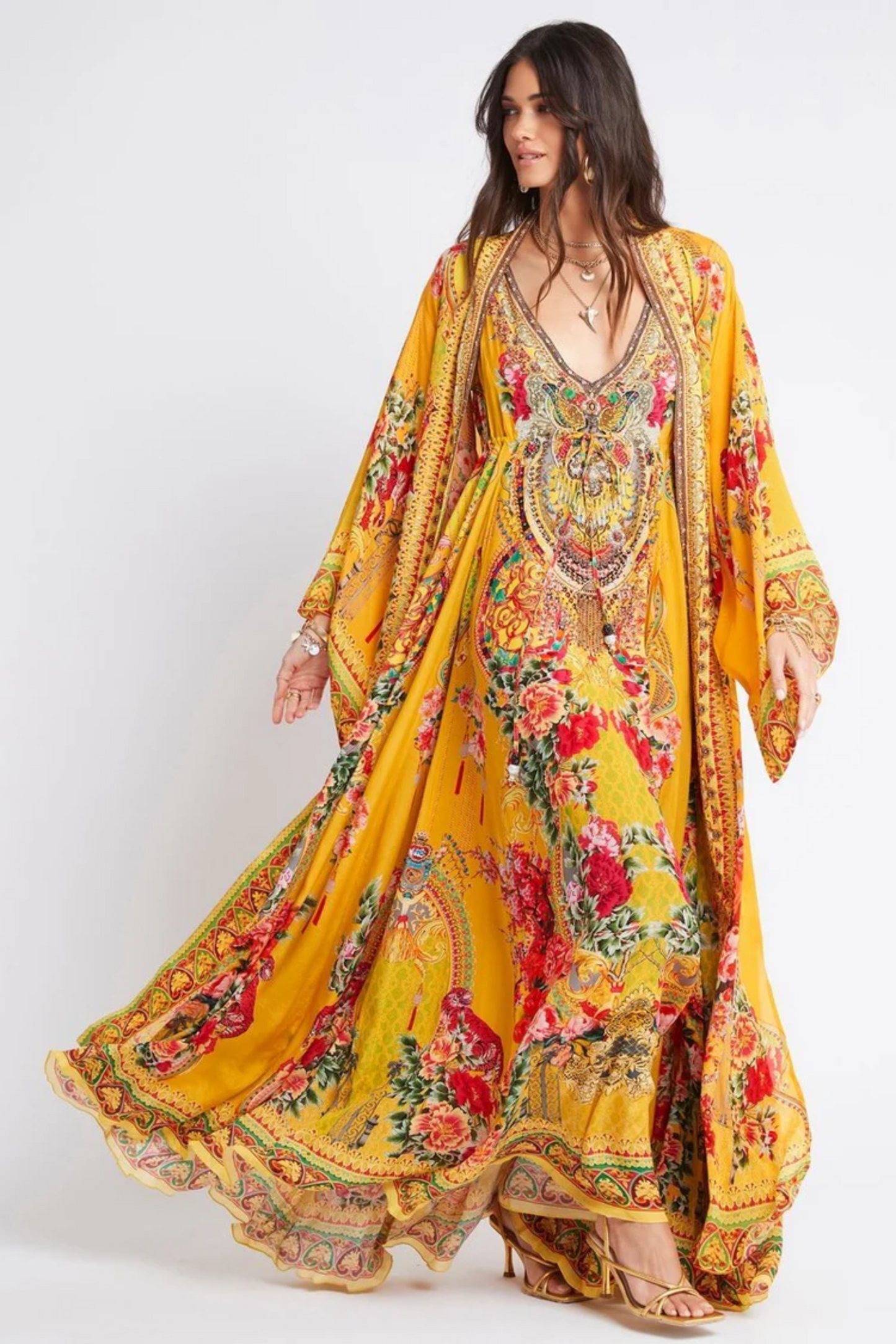 SUMMER GARDEN LONG ROBE