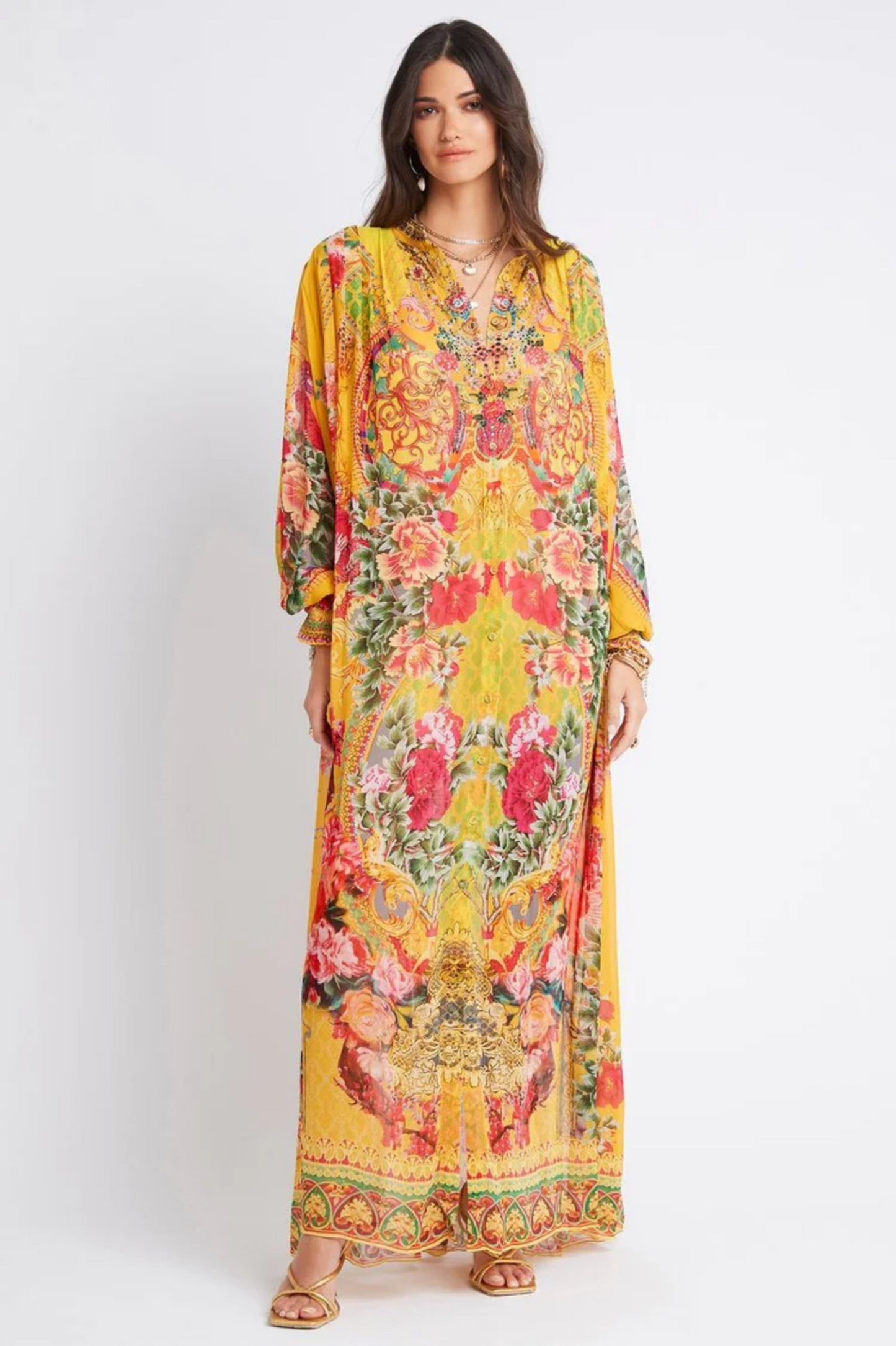 SUMMER GARDEN LONG PLEATED JACKET