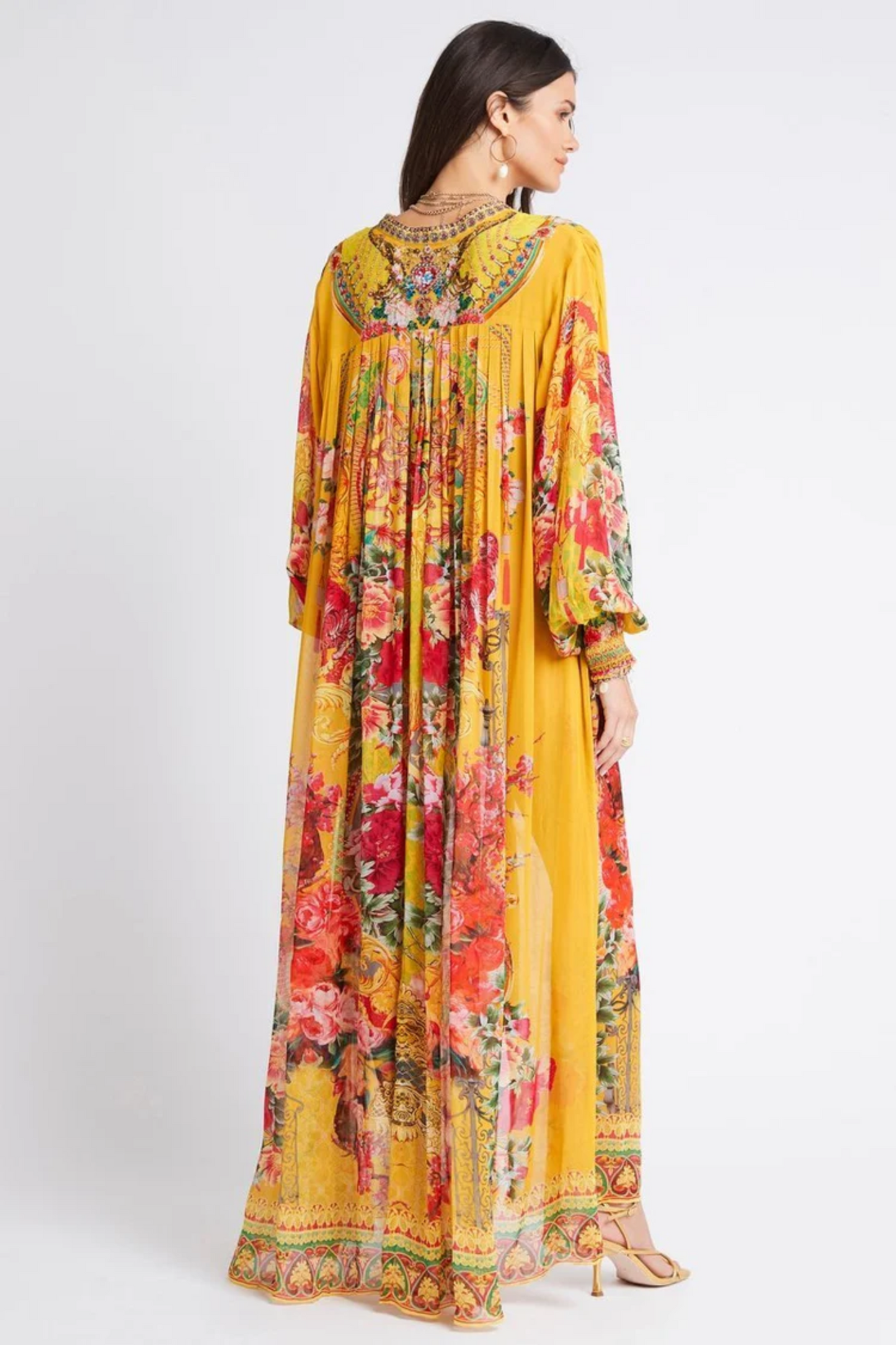 SUMMER GARDEN LONG PLEATED JACKET