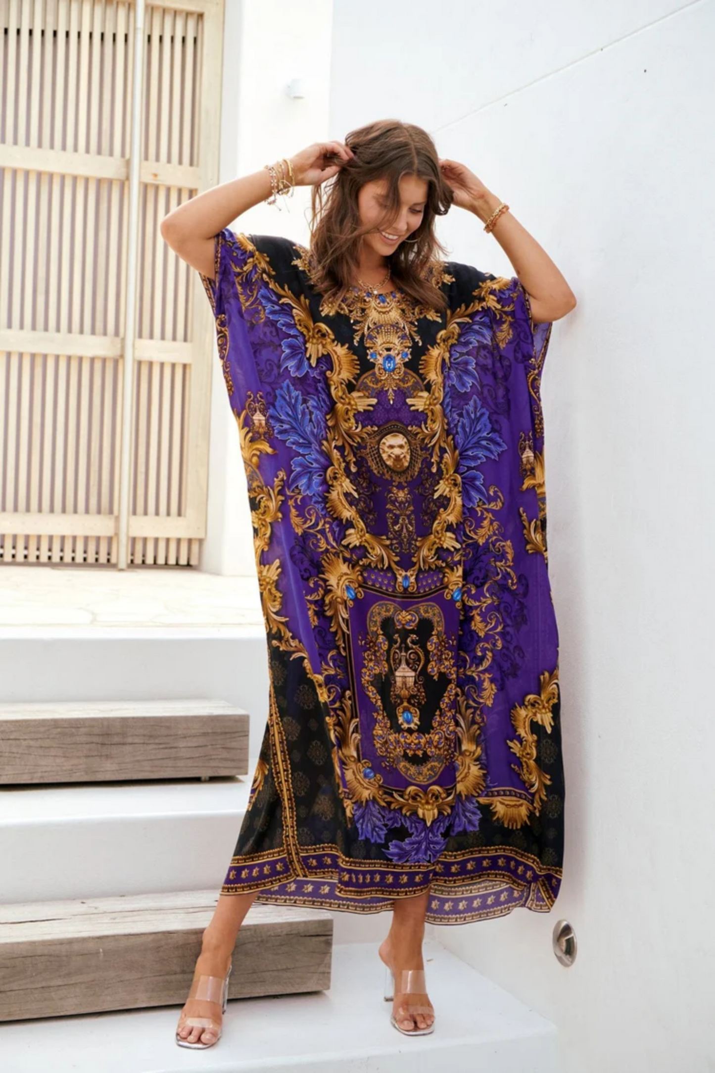 EMPRESS ROUND NECK LONG KAFTAN