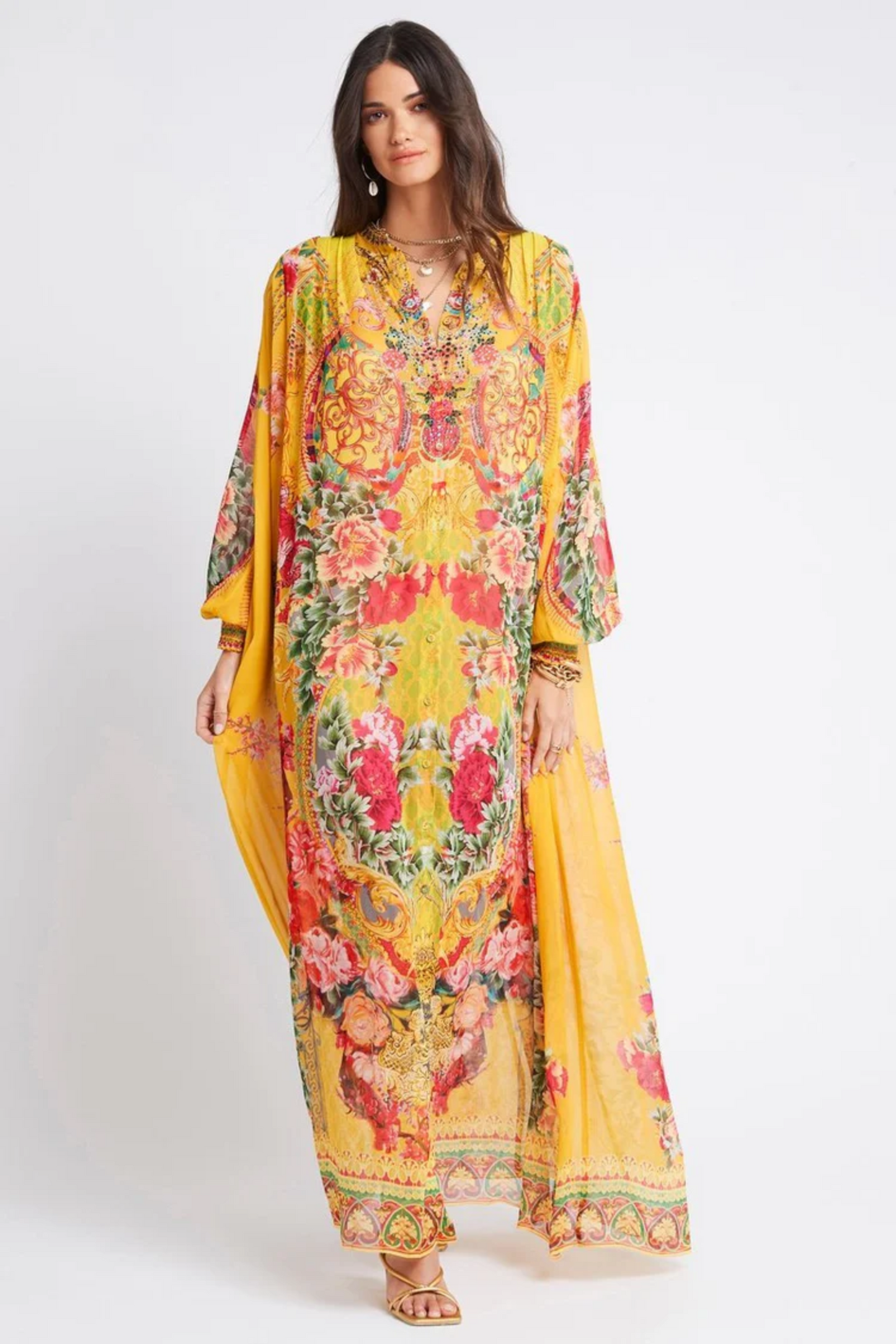 SUMMER GARDEN LONG PLEATED JACKET