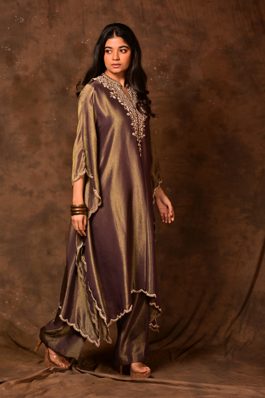 Stunning Cosmos Silk Kaftan Set