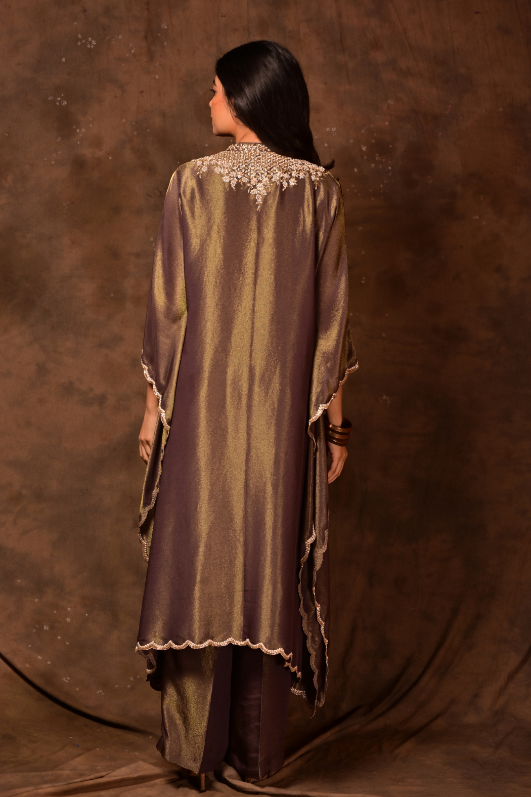 Stunning Cosmos Silk Kaftan Set