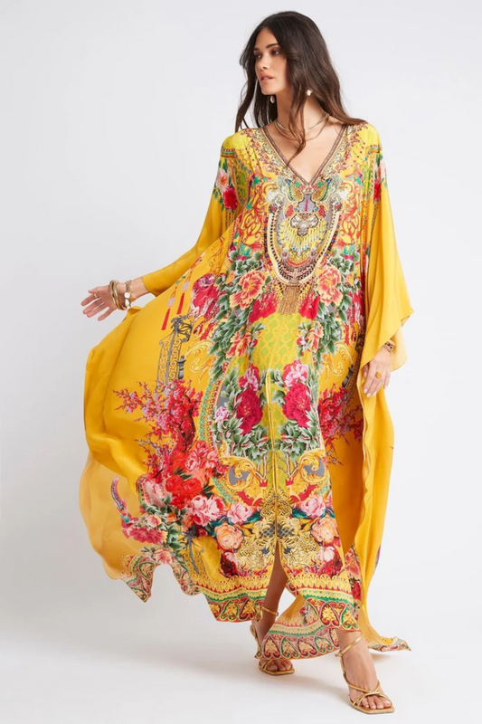 SUMMER GARDEN SILK BIG WIDTH KAFTAN