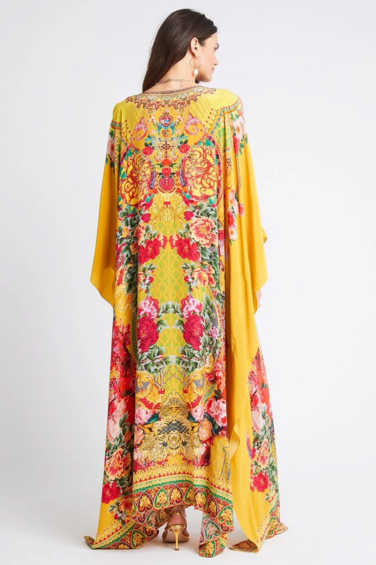 SUMMER GARDEN SILK BIG WIDTH KAFTAN