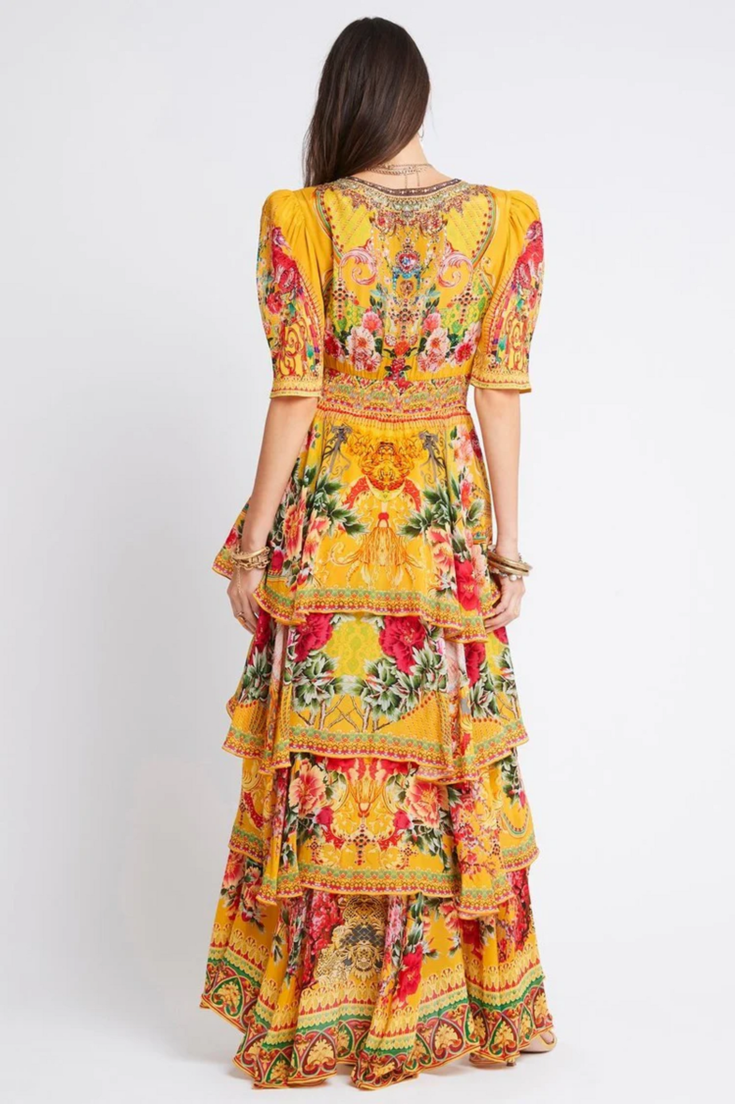 SUMMER GARDEN CROSS OVER MAXI DRESS