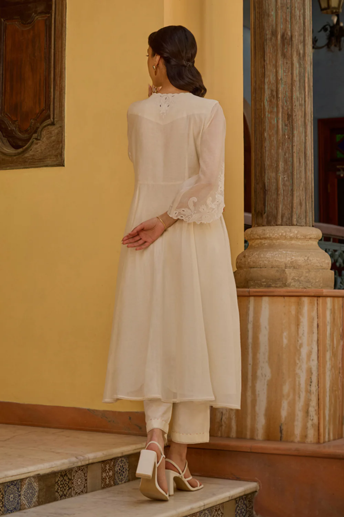 Mira Ivory Anarkali Set (With Dupatta)