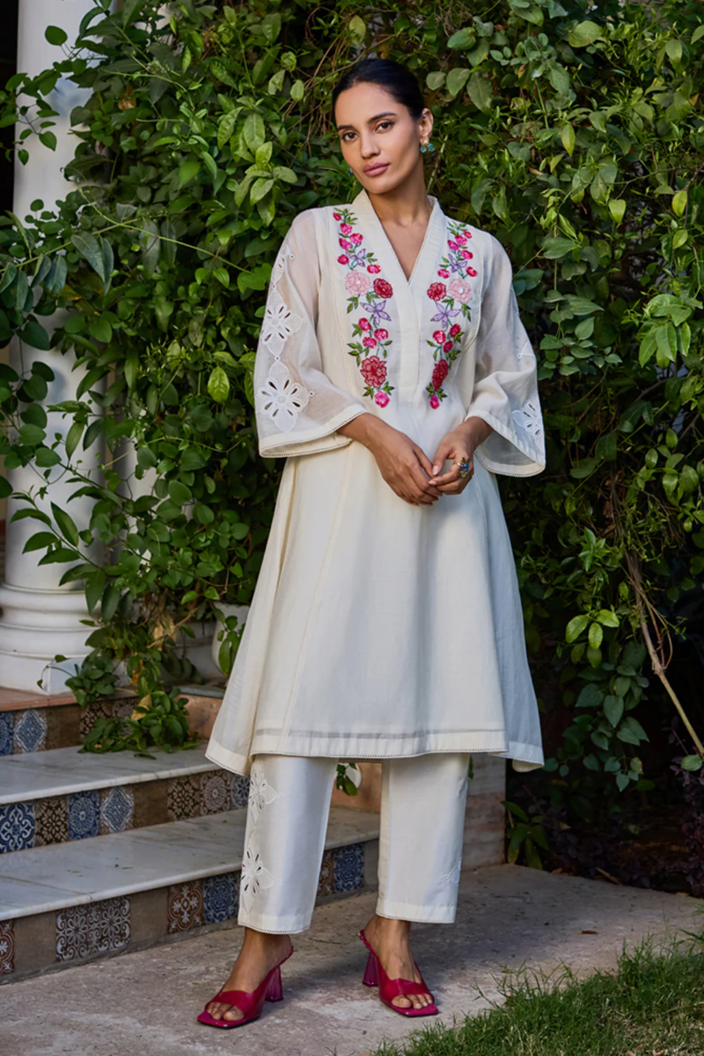 Arya Ivory Kurta Set (With Dupatta)