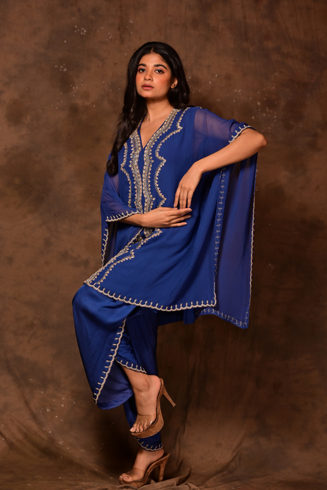 Blue Inara Kaftan Set