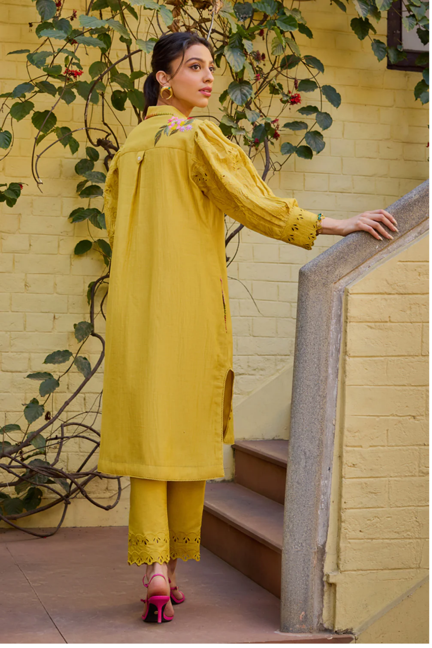 Sama Button Down Mustard Co-ord Set