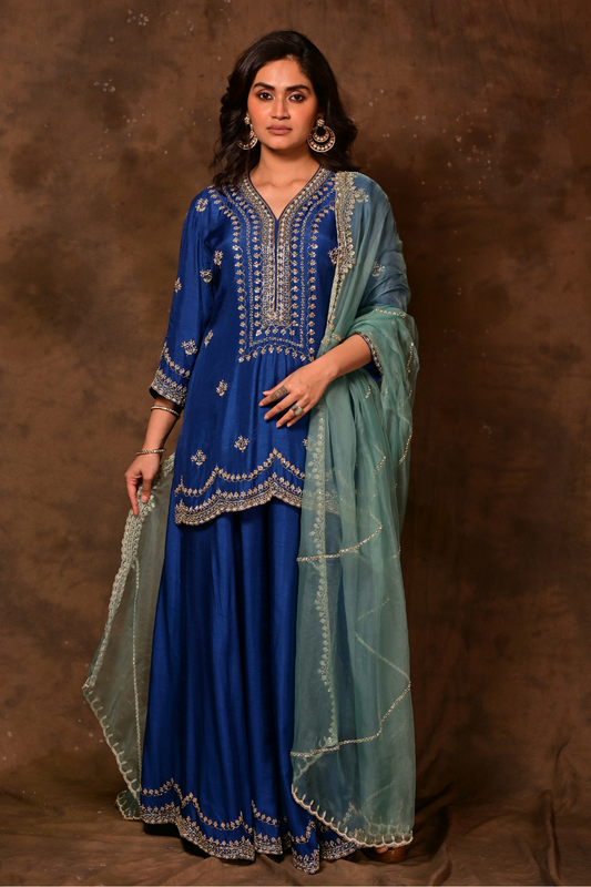 Inara Periwinkle  Sharara Set