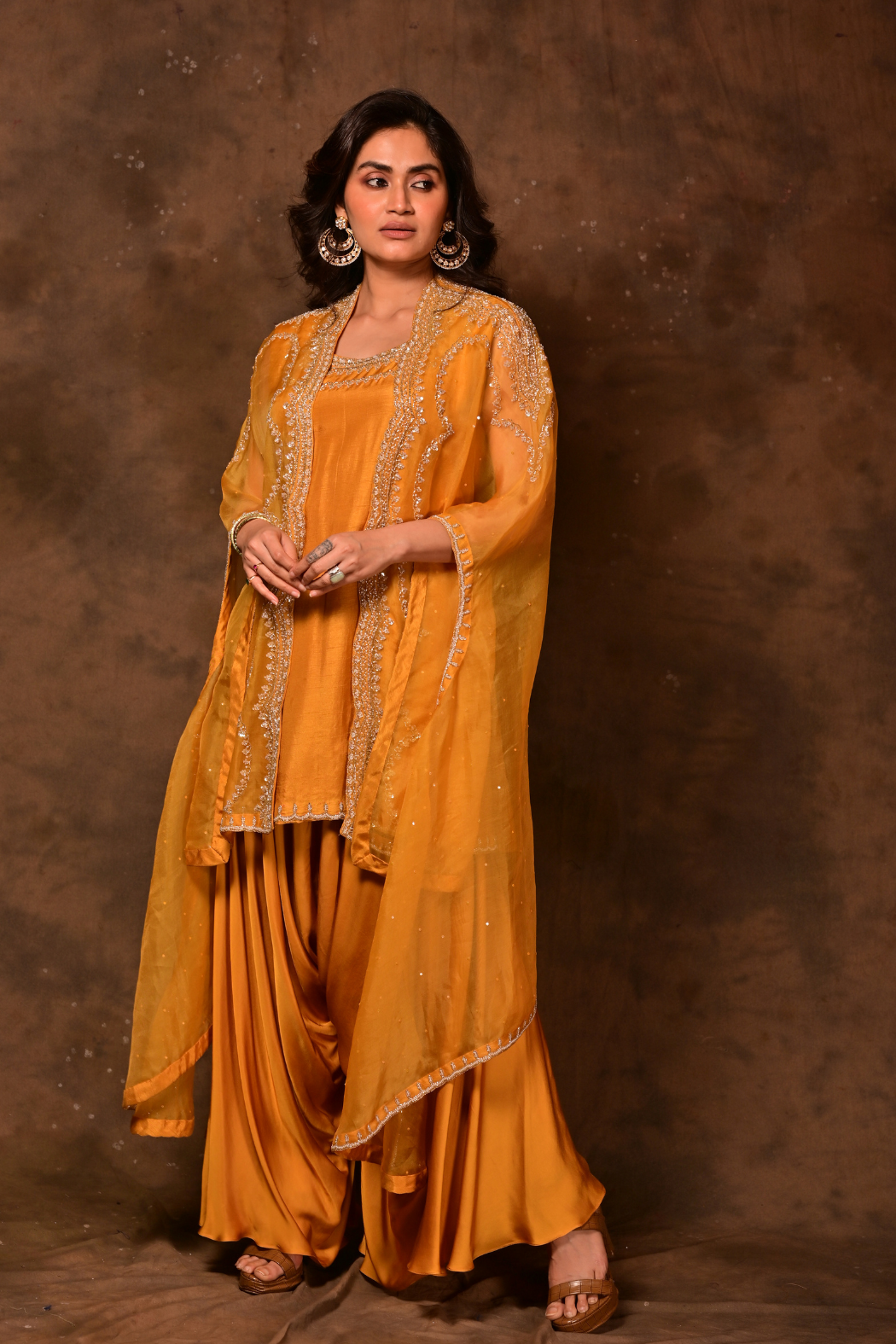 Inara Mustard Sharara Set