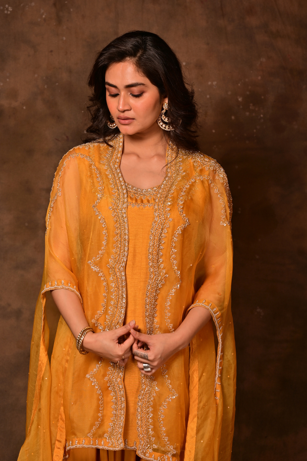 Inara Mustard Sharara Set