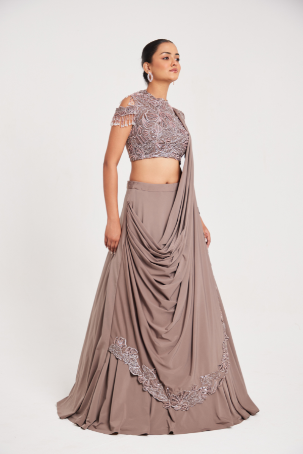 Mouse Lycra Lehenga Set