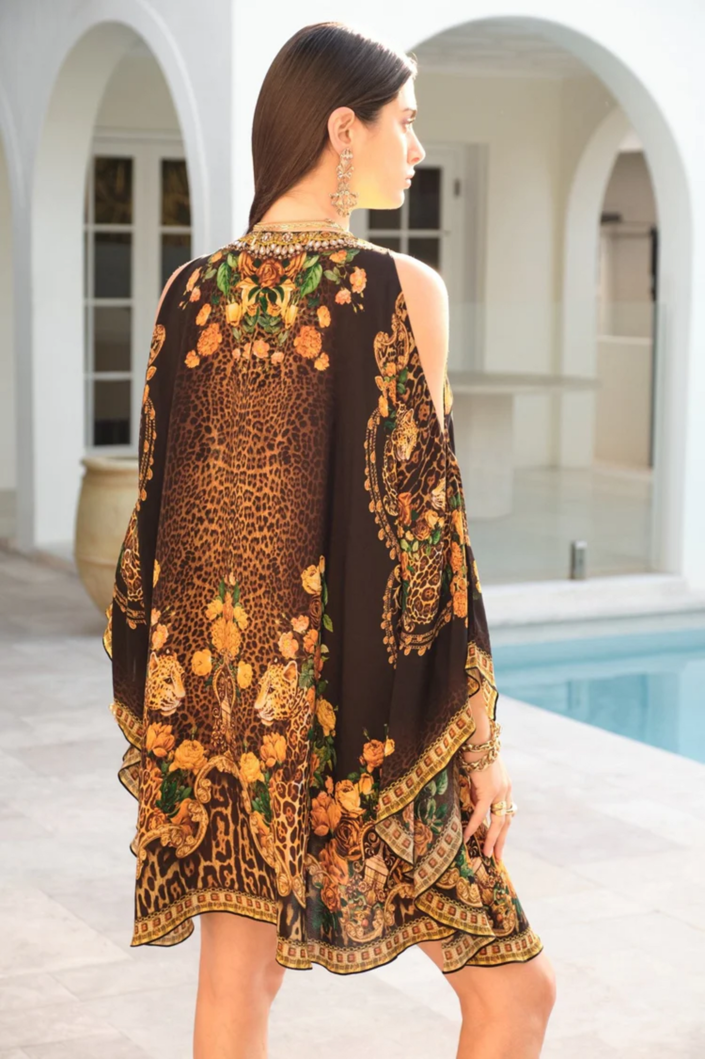 BLACK DIAMONDESS KAFTAN DRESS