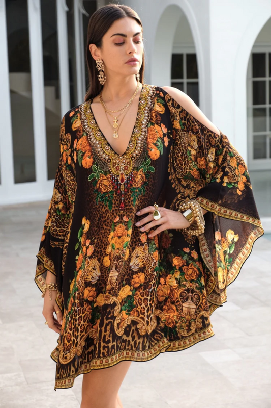 BLACK DIAMONDESS KAFTAN DRESS