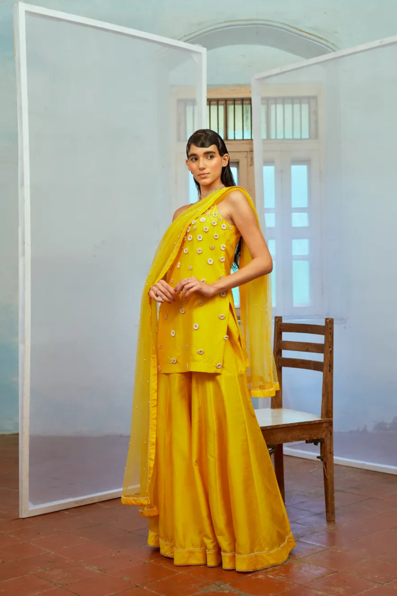 Sunny Yellow Kurta Sharara Set