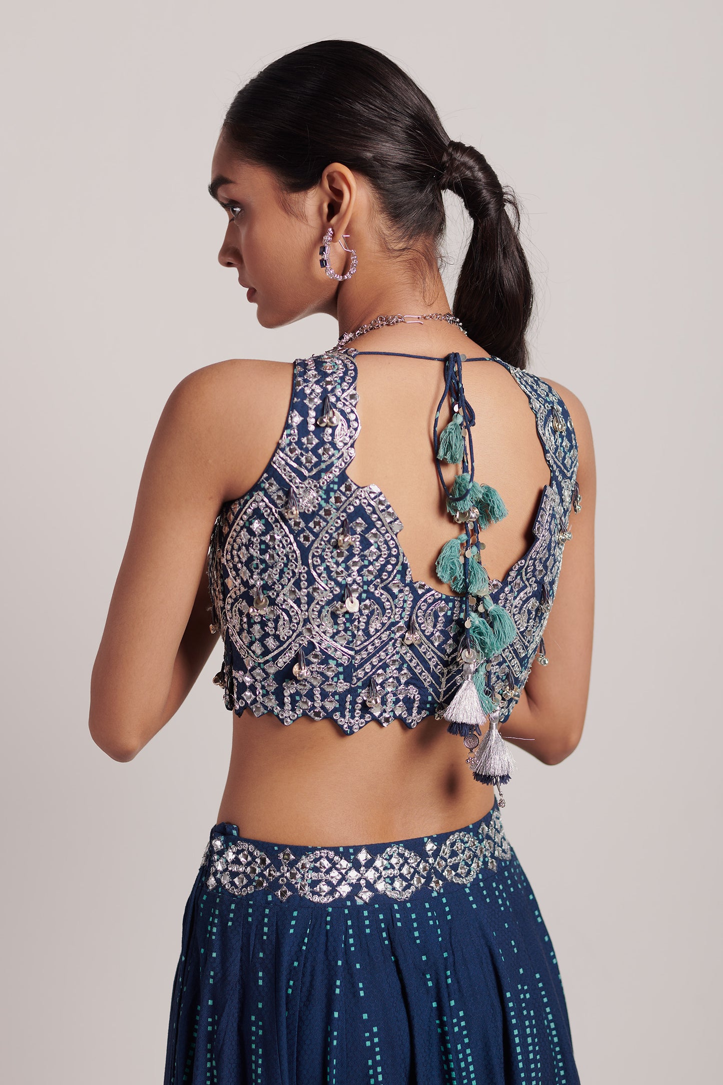 Ink Blue Lehenga Set