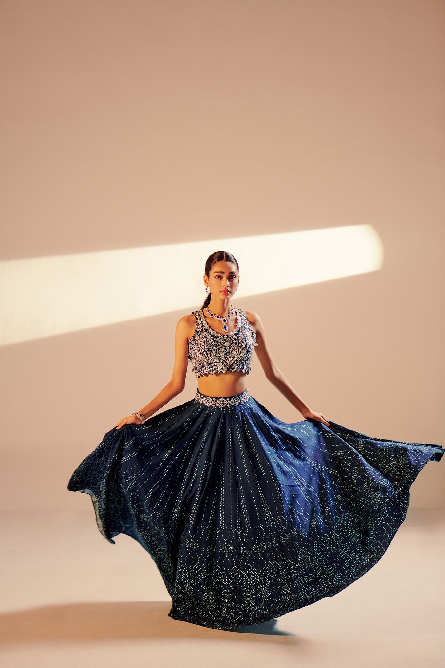 Ink Blue Lehenga Set