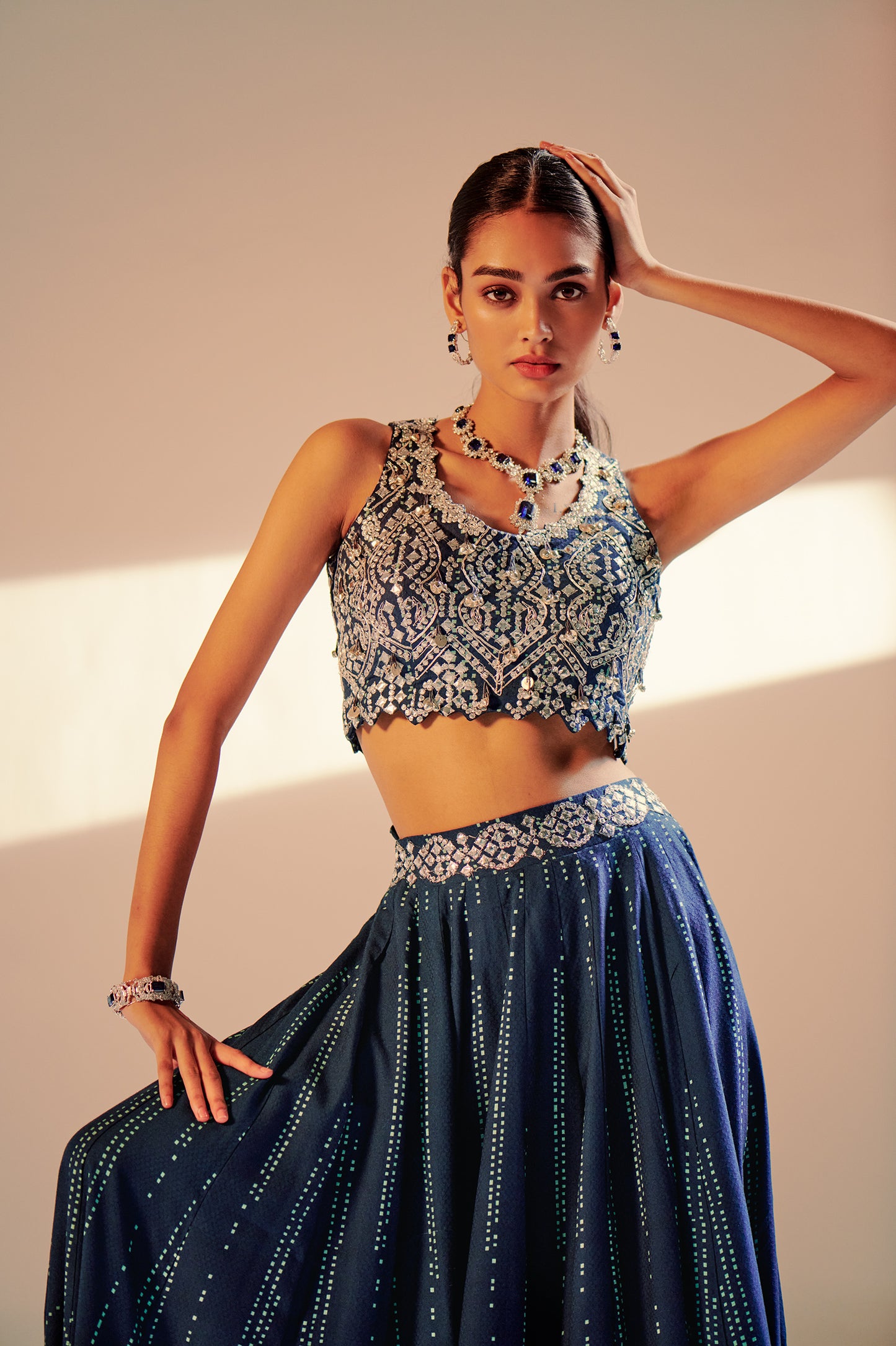 Ink Blue Lehenga Set