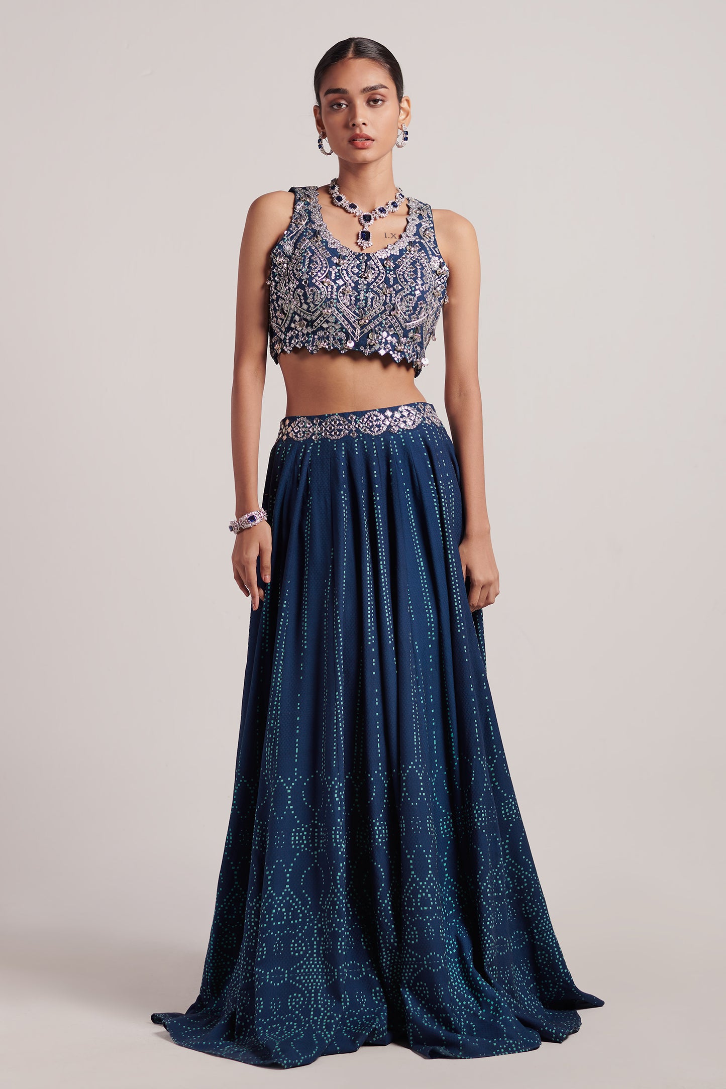 Ink Blue Lehenga Set